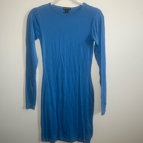 Blue Long Sleeve Dress - Picture 3 of 4
